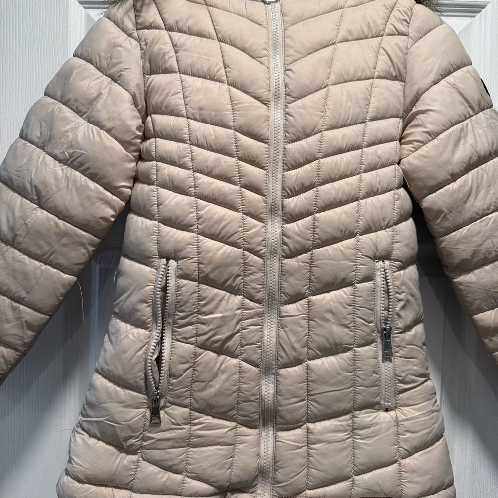 DKNY Kids Cream Puffer Jacket